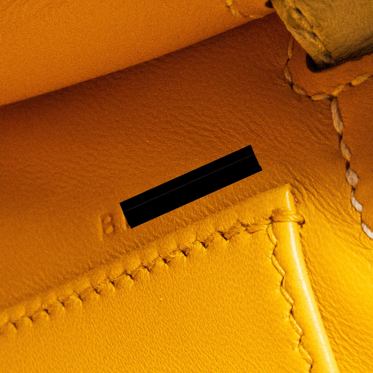 Hermes Mini Kelly II Special Order Ostrich Gris Perle/Jaune Amber SHW