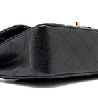 CHANEL MEDIUM CLASSIC DOUBLE FLAP BAG CAVIAR BLACK GHW