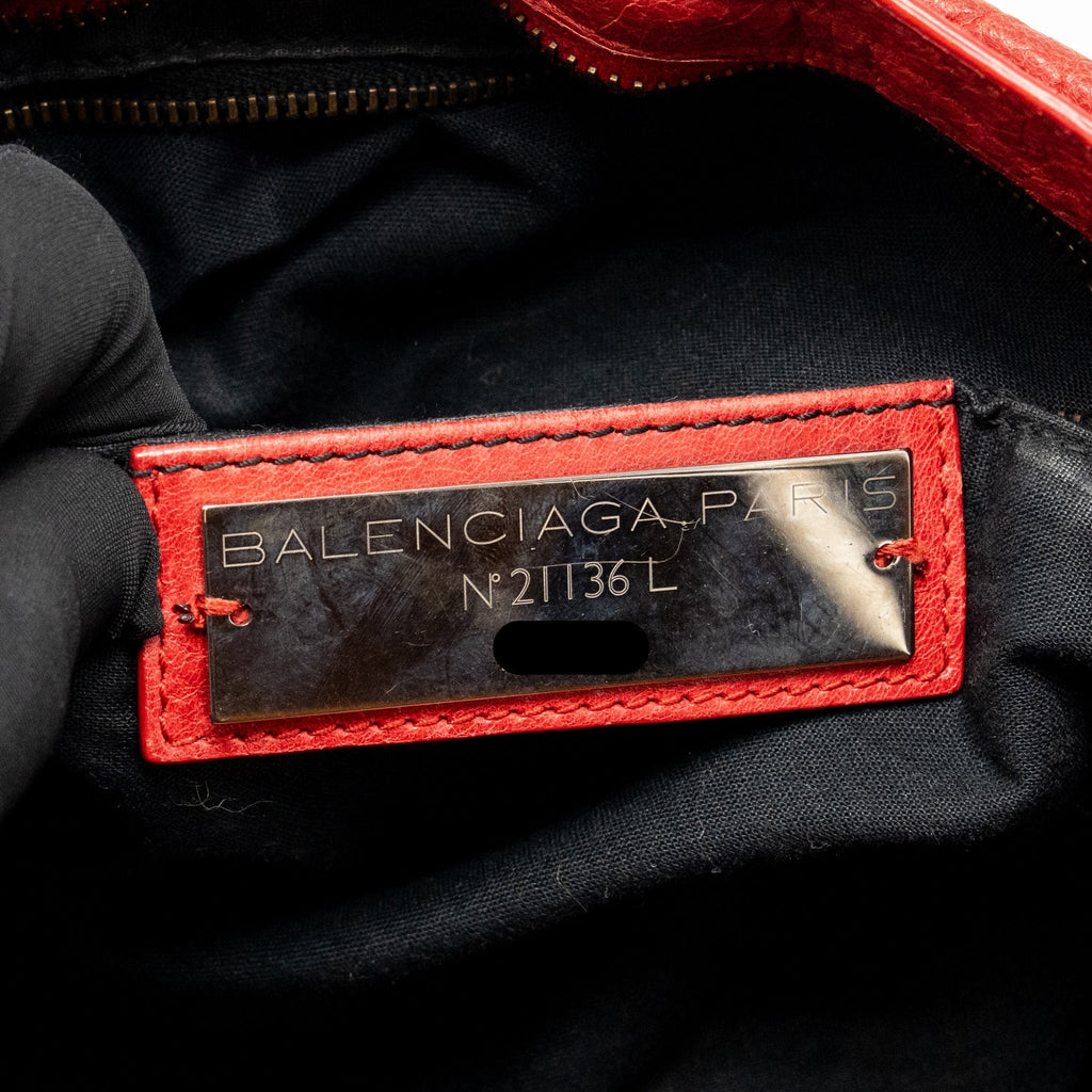 Balenciaga Medium Le City Bag Leather Red GHW