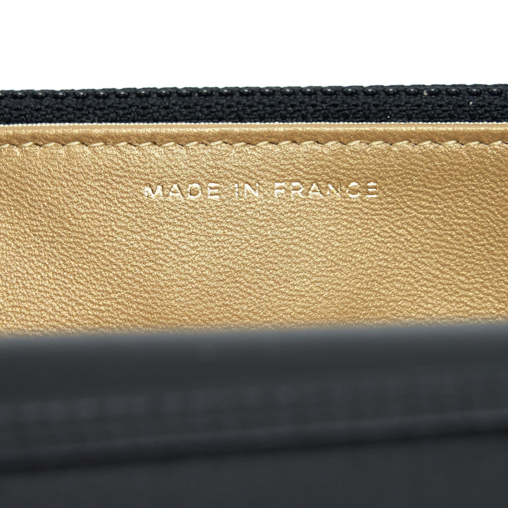 CHANEL PEARL CRUSH WALLET ON CHAIN BLACK GHW (MICRICHIP)