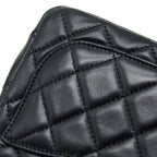 CHANEL PEARL CRUSH MINI SQUARE FLAP BAG LAMBSKIN BLACK GHW (MICROCHIP)
