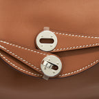 HERMES MINI LINDY SWIFT LEATHER GOLD/ JAUNE AMBRE WITH SHW