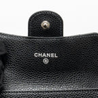 CHANEL CLASSIC FLAP CARD HOLDER CAVIAR BLACK SHW (MICROCHIP)