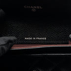 CHANEL CLASSIC FLAP CARD HOLDER CAVIAR BLACK SHW (MICROCHIP)