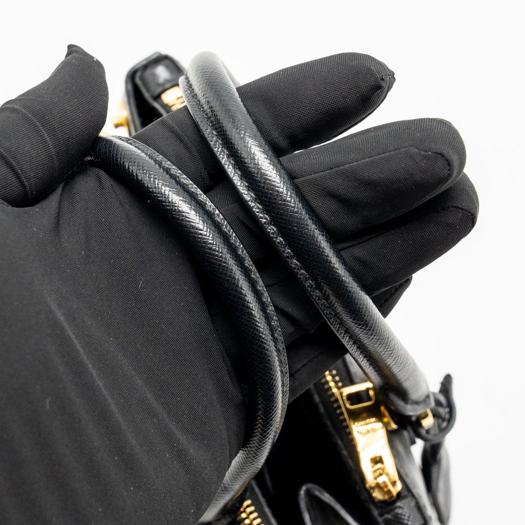 Prada Micro Galleria Bag Saffiano Leather Black GHW