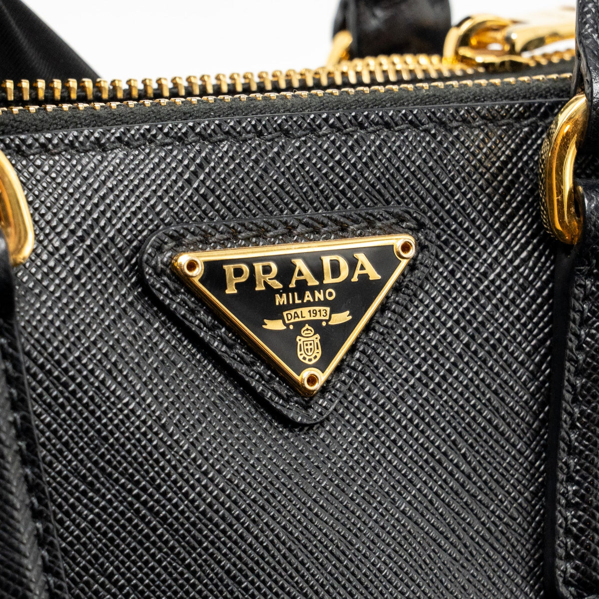 Prada Micro Galleria Bag Saffiano Leather Black GHW