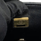 CHANEL TOP HANDLE MINI RECTANGULAR FLAP BAG LAMBSKIN BLACK LGHW (MICROCHIP)