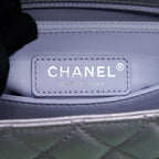 CHANEL 21K SMALL COCO HANDLE 24CM CAVIAR IRIDESCENT LILAC RAINBOW HARDWARE (MICROCHIP)