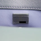 CHANEL 21K SMALL COCO HANDLE 24CM CAVIAR IRIDESCENT LILAC RAINBOW HARDWARE (MICROCHIP)