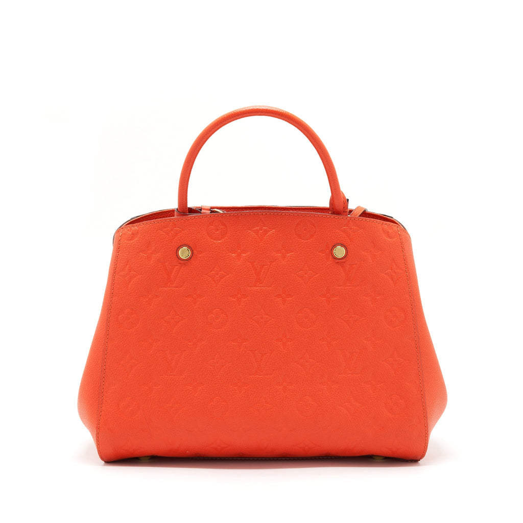 LOUIS VUITTON MONTAIGNE MM ORANGE MONOGRAM EMPREINTE YEAR 2015