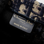 DIOR LARGE BOOK TOTE BLUE DIOR OBLIQUE EMBROIDERY