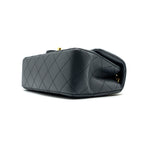 CHANEL 23K PEARL CRUSH MINI RECTANGULAR FLAP BAG LAMBSKIN DARK GREY GHW