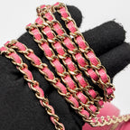 CHANEL ROUND VANITY WITH CHAIN CAVIAR PINK LGHW