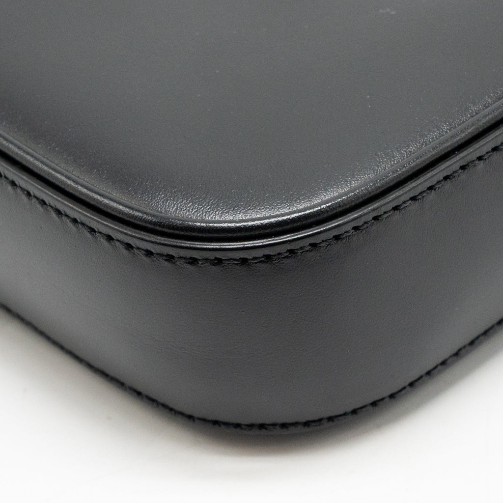 Saint Laurent/YSL Mini Le 5 a 7 Vertical Pouch Smooth Leather Black GHW