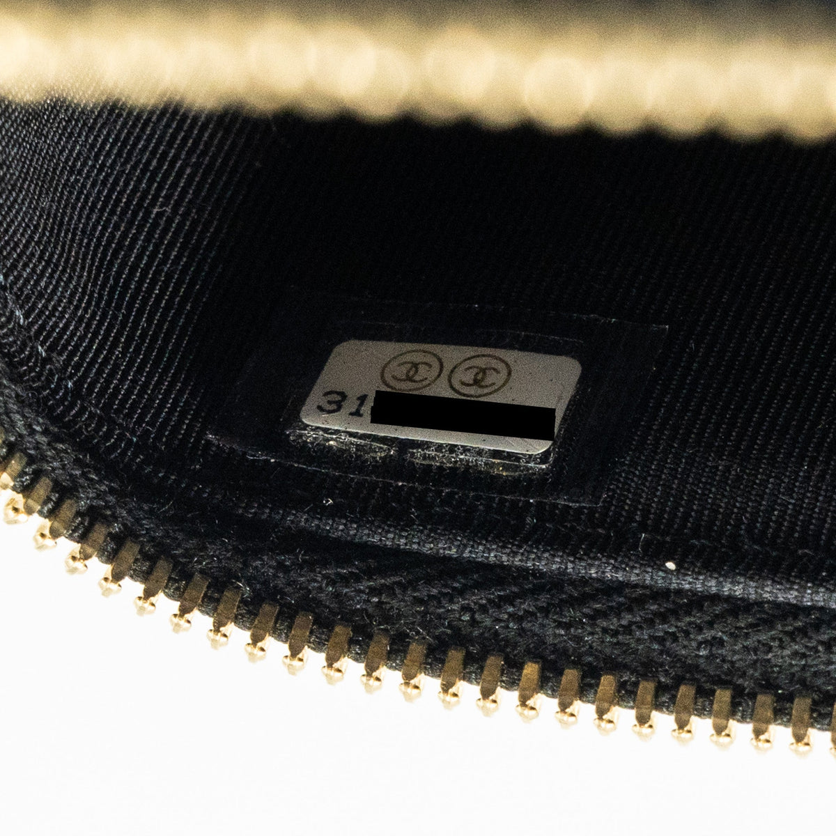 CHANEL SMALL VANITY CLUTCH WITH CHAIN CC PEARL CAVIAR BLACK LGHW