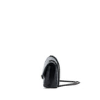 CHANEL SMALL 2.55 REISSUE FLAP BAG AGED CALFSKIN SO BLACK WITH BLACK HARDWARE (MICROCHIP)