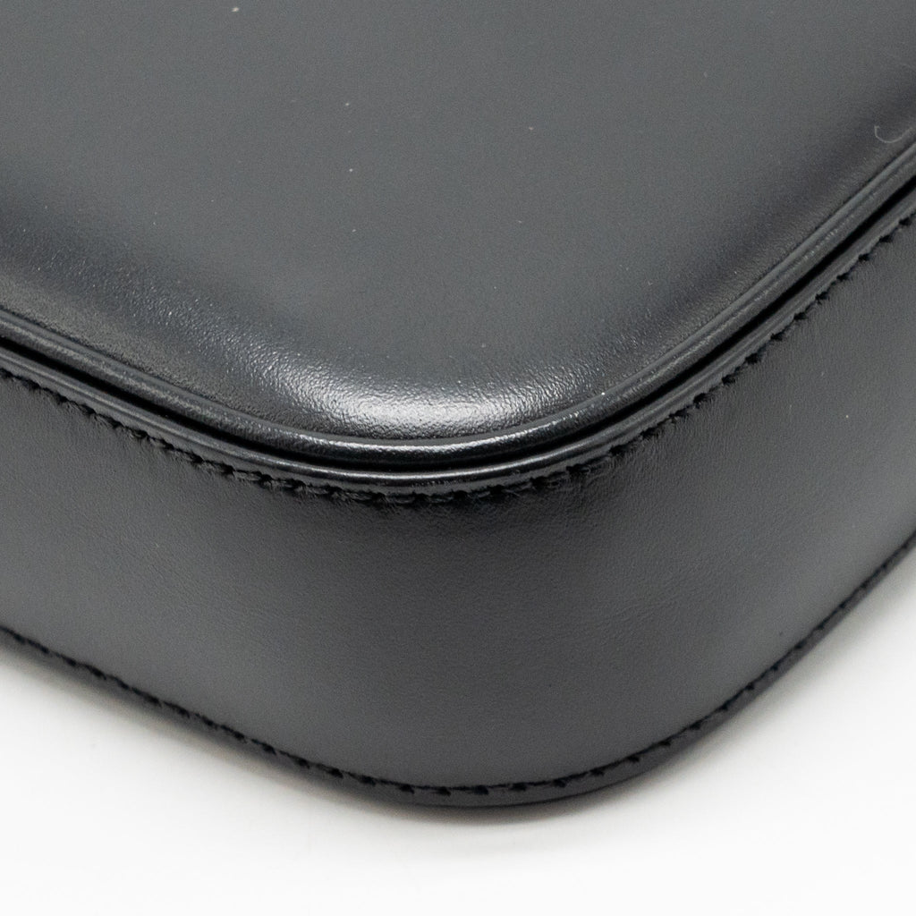 Saint Laurent/YSL Mini Le 5 a 7 Vertical Pouch Smooth Leather Black GHW
