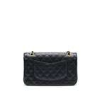 CHANEL MEDIUM CLASSIC DOUBLE FLAP BAG CAVIAR BLACK GHW SERIAL 25