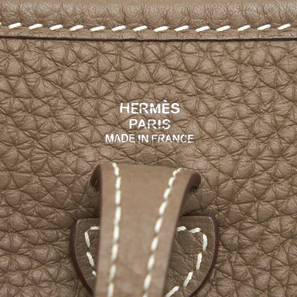 HERMÈS MINI EVELYNE ETOUPE WITH SHW