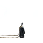 CHANEL 22P TOP HANDLE MINI FLAP BAG WITH CHAIN LAMBSKIN BLACK LGHW