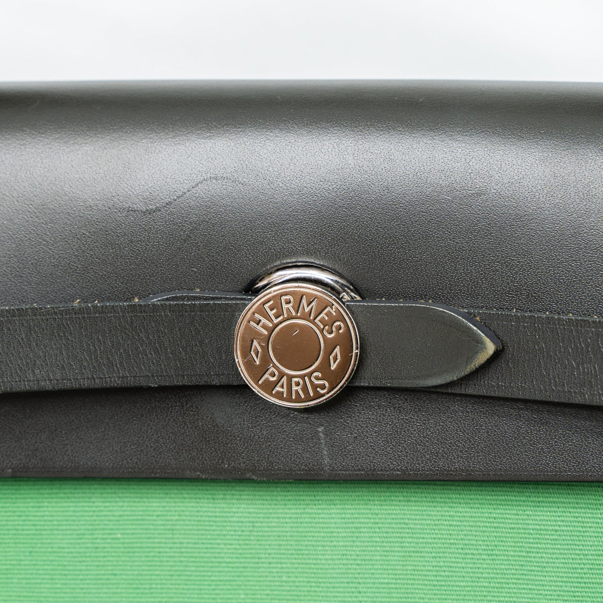 Hermes Herbag 31 Zip Bag Cache Hunter/Canvas Green SHW