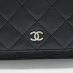 CHANEL WALLET ON CHAIN LAMBSKIN BLACK SHW