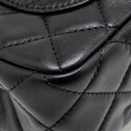 CHANEL PEARL CRUSH MINI RECTANGULAR FLAP BAG LAMBSKIN BLACK GHW (MICROCHIP)