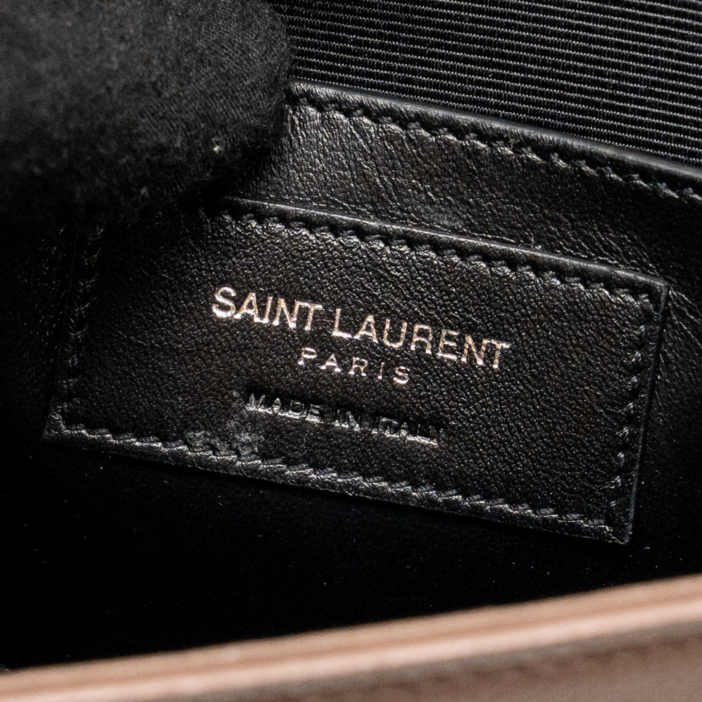 Saint Laurent/YSL Kate Clutch Grained Calfskin Beige SHW