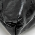 CHANEL MEDIUM 22 BAG GOLD LETTER SHINY CALFSKIN BLACK GHW (MICROCHIP)