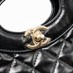 CHANEL MINI 31 BAG SHINY CALFSKIN BLACK LGHW (MICROCHIP)