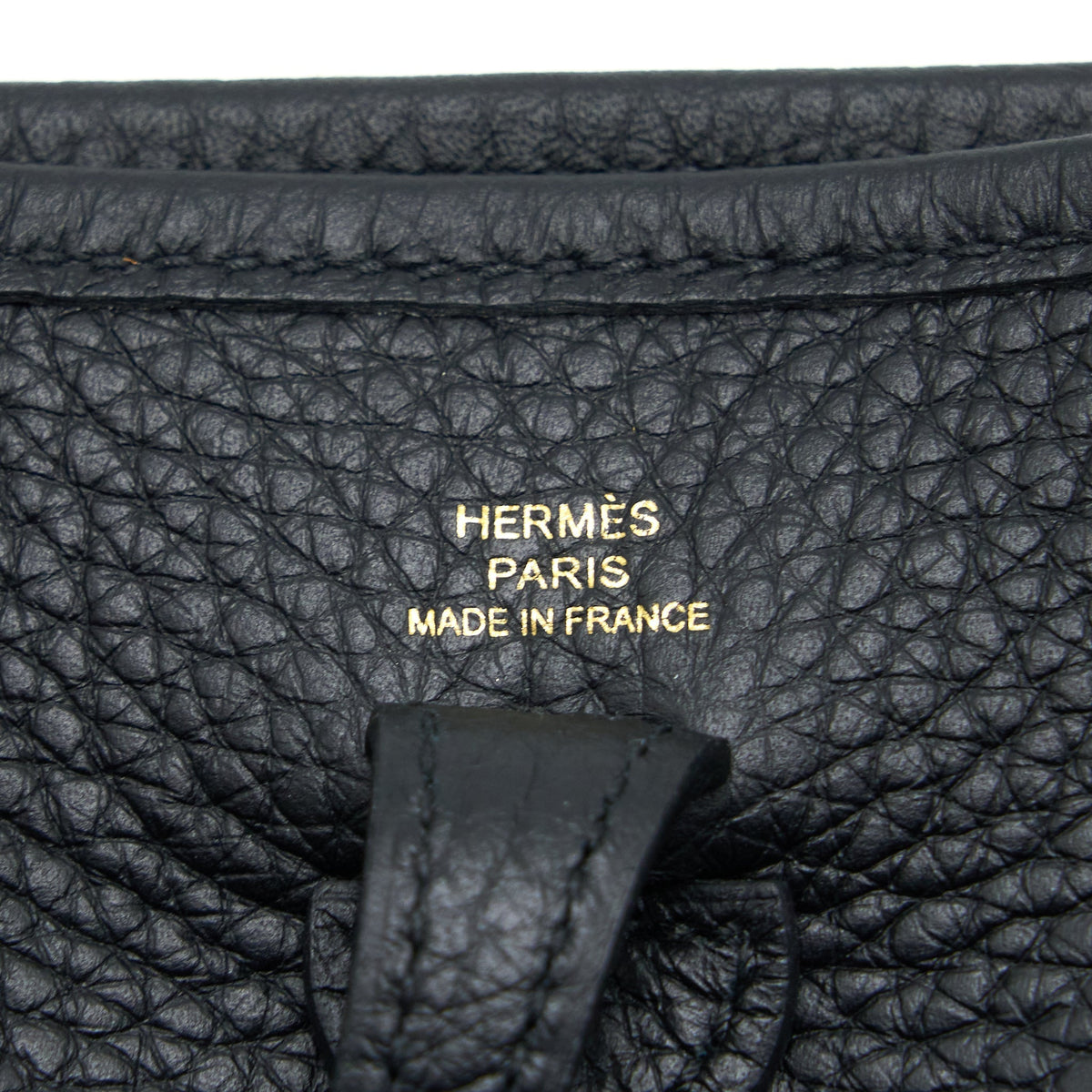 Hermes Mini Evelyne Clemence Black GHW