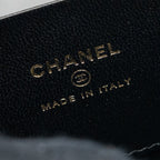 CHANEL TOP HANDLE LONG VANITY WITH CHAIN LAMBSKIN BLACK LGHW (MICROCHIP)