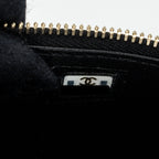 CHANEL TOP HANDLE LONG VANITY WITH CHAIN LAMBSKIN BLACK LGHW (MICROCHIP)