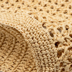 Miu Miu Ivy Crochet Tote Bag Raffia/Cotton/Calfskin Beige SHW