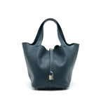 HERMES PICOTIN 22 VERT CYPRES CLEMENCE IN SHW