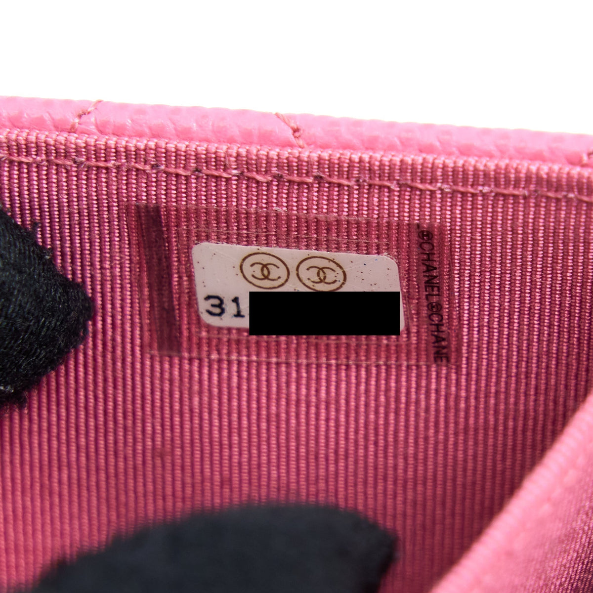 CHANEL MINI FLAP CARD HOLDER CAVIAR PINK LGHW