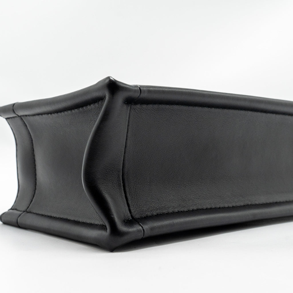 DIOR DIORAMOUR MINI DIOR BOOK TOTE MACROCANNAGE CALFKSIN BLACK LGHW