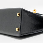 HERMES MINI KELLY II EPSOM BLACK GHW