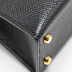 HERMES MINI KELLY II EPSOM BLACK GHW