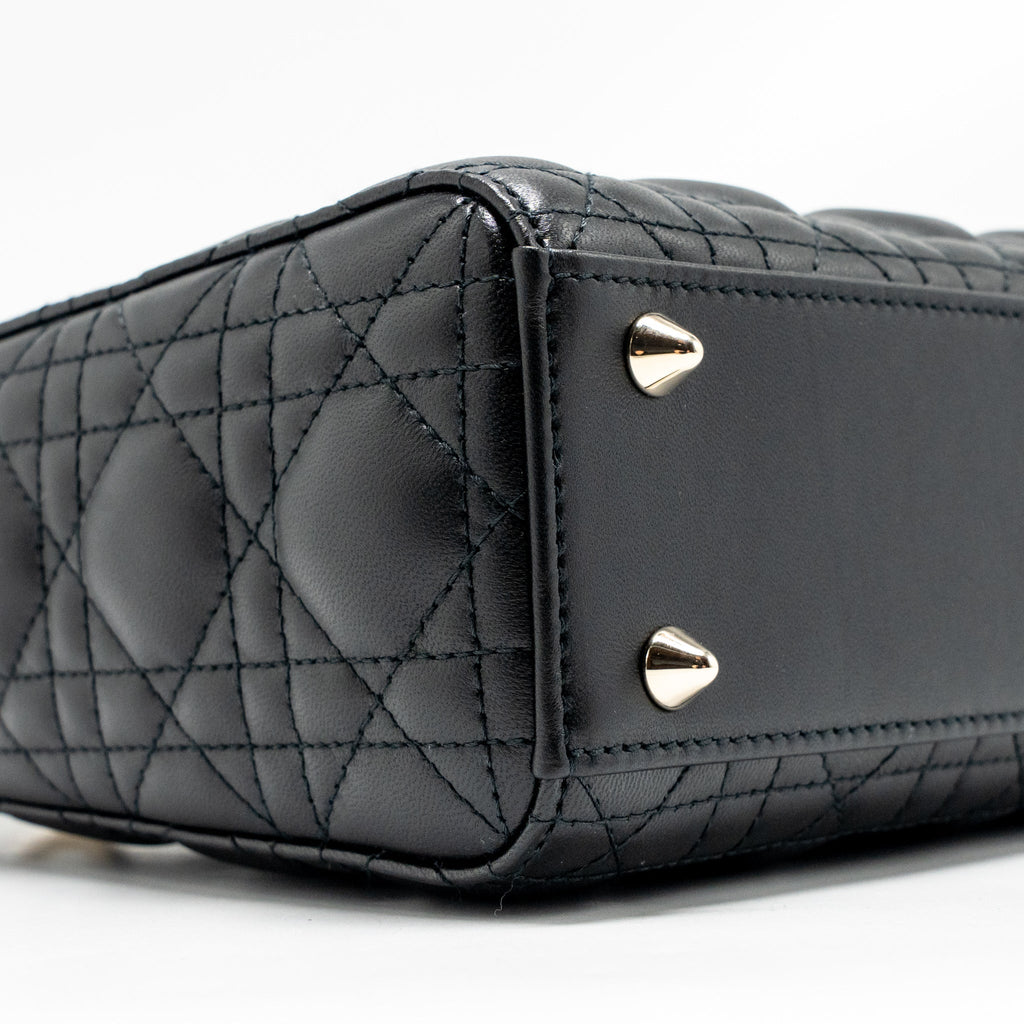 DIOR MY ABCDIOR SMALL LADY DIOR LAMBSKIN BLACK LGHW