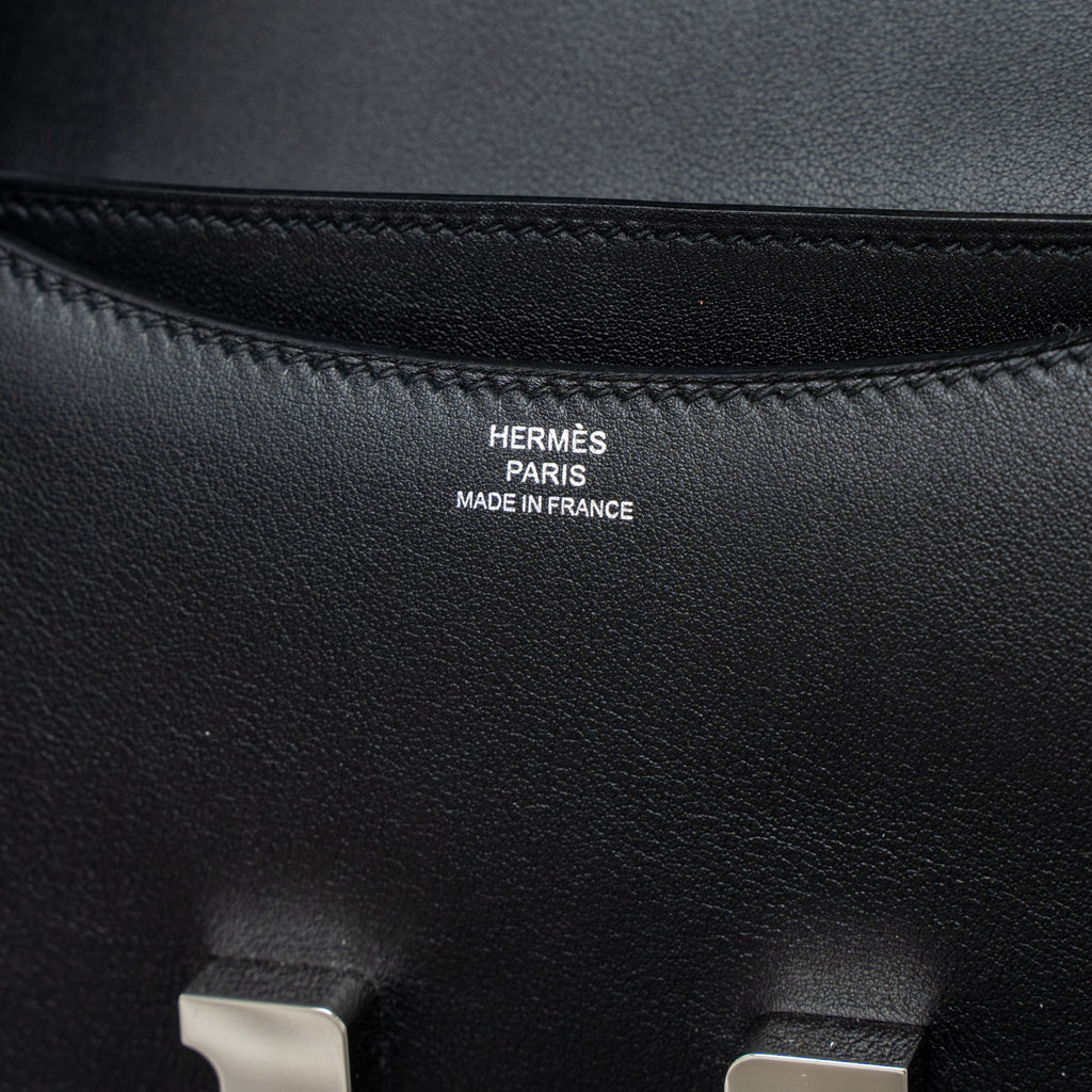 HERMES MINI CONSTANCE SWIFT BLACK SHW