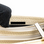 GUCCI INTERLOCKING G CROSSBODY CHAIN BAG WALLET LEATHER WHITE LGHW