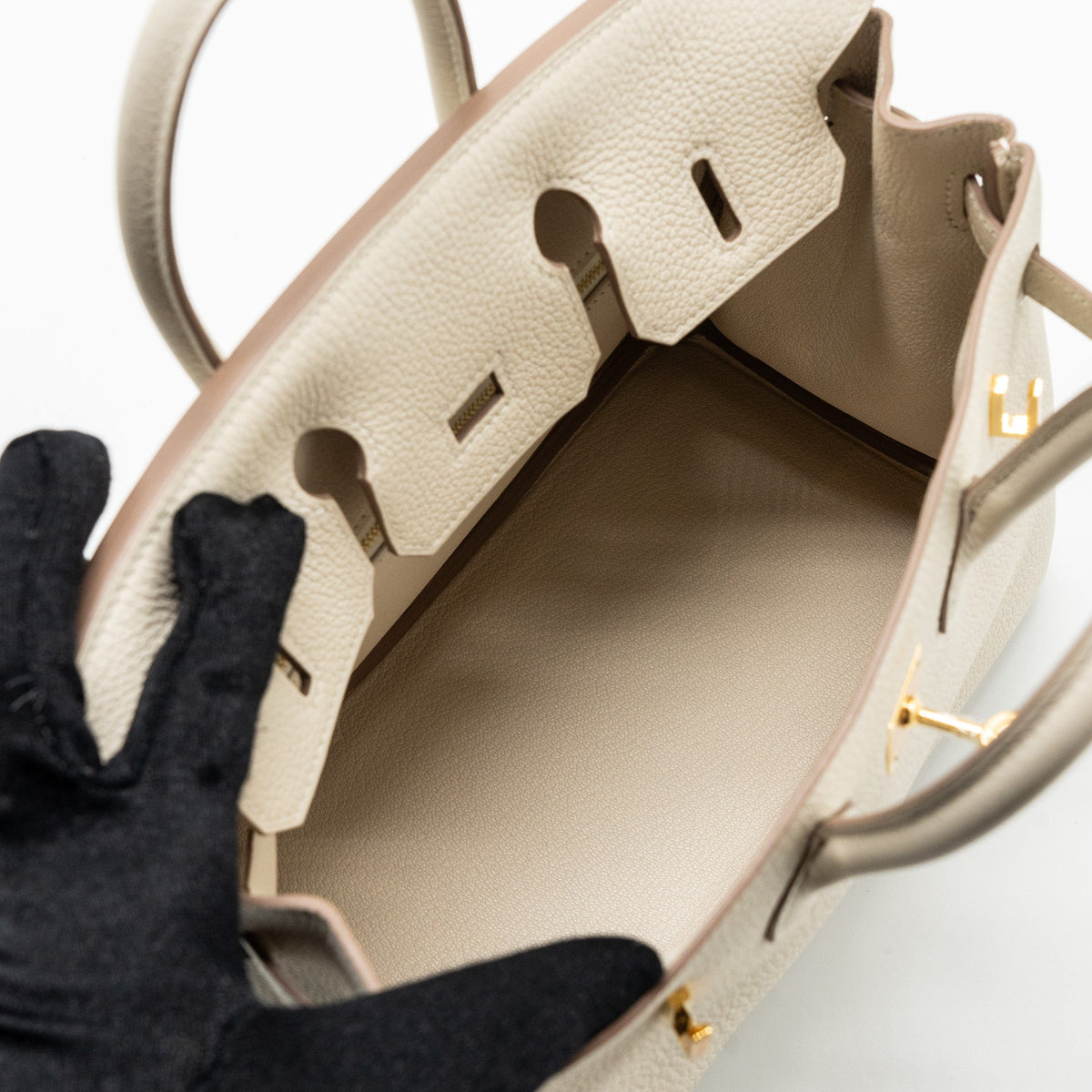 Hermes Birkin 25 Togo Craie GHW