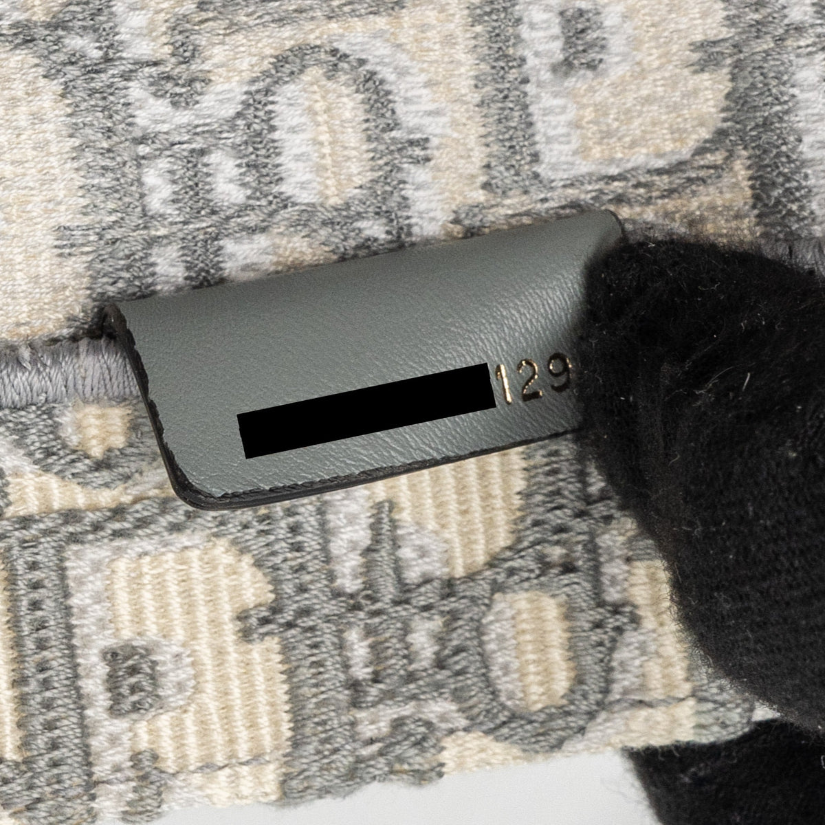 DIOR LARGE BOOK TOTE DIOR OBLIQUE EMBROIDERY ECRU/GREY