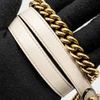 GUCCI MINI MARMONT BAG CALFSKIN WHITE GHW