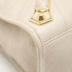 BALENCIAGA SMALL METALLIC EDGE CITY BEIGE GHW