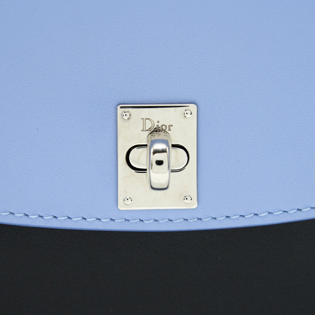 DIOR EVENING WALLET ON CHAIN LIGHT BLUE/ BLACK/ WHITE