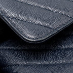 Chanel Medium Chevron Coco Handle Bag Caviar with Lizard Handle Navy GHW
