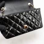 Chanel Mini Rectangular flap bag patent leather black GHW