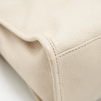 BALENCIAGA SMALL METALLIC EDGE CITY BEIGE GHW